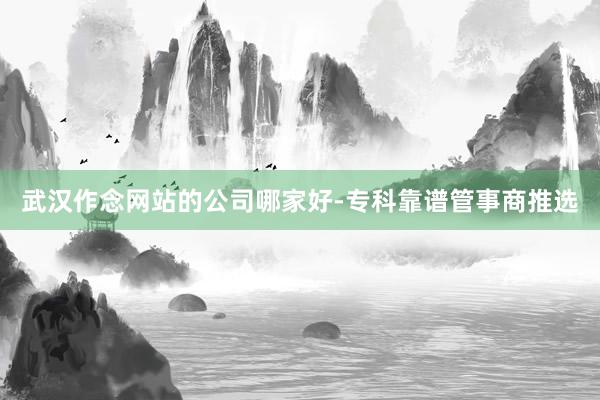 武汉作念网站的公司哪家好-专科靠谱管事商推选
