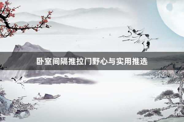 卧室间隔推拉门野心与实用推选