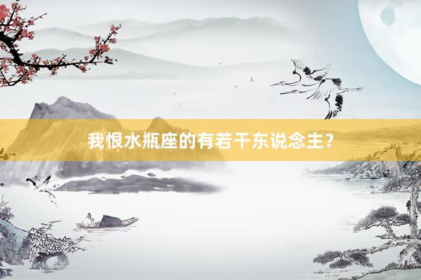 我恨水瓶座的有若干东说念主？