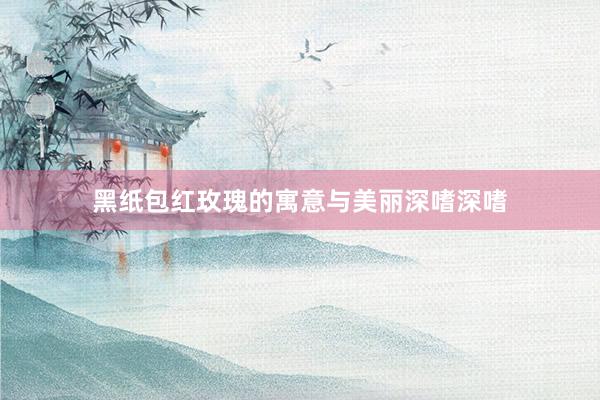 黑纸包红玫瑰的寓意与美丽深嗜深嗜